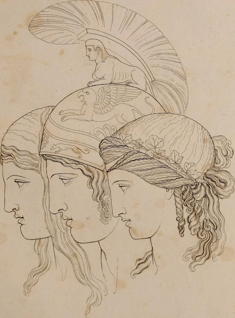 An illustration from An illustration of the Egyptian, Grecian, and Roman costume; in forty outlines, with descriptions, selected, drawn & engraved, 1810, leaf 40