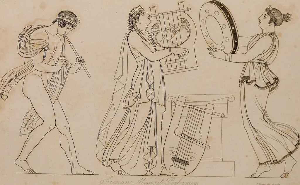 An illustration from An illustration of the Egyptian, Grecian, and Roman costume; in forty outlines, with descriptions, selected, drawn & engraved, 1810, leaf 52