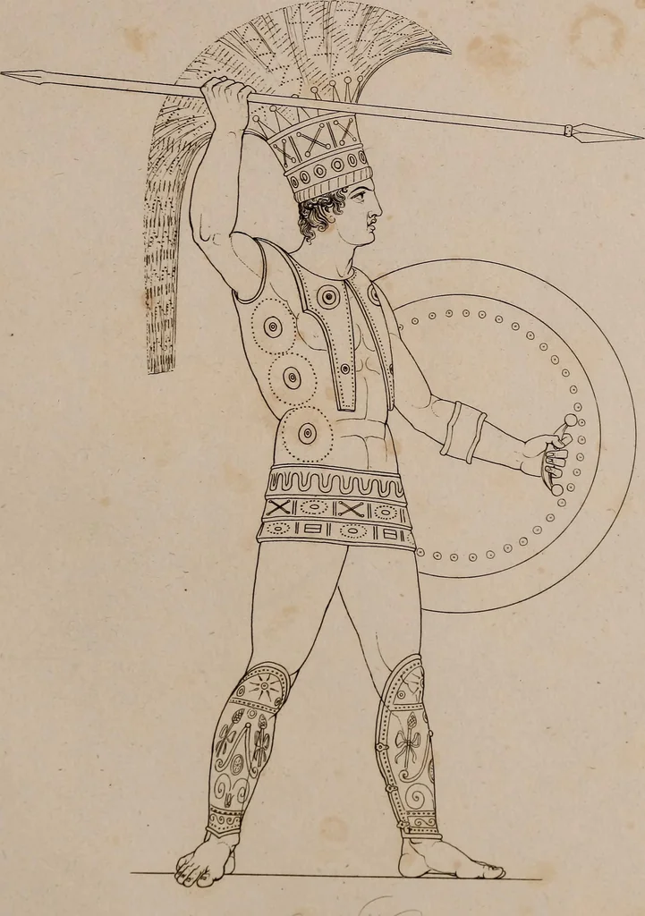 An illustration from An illustration of the Egyptian, Grecian, and Roman costume; in forty outlines, with descriptions, selected, drawn & engraved, 1810, leaf 56