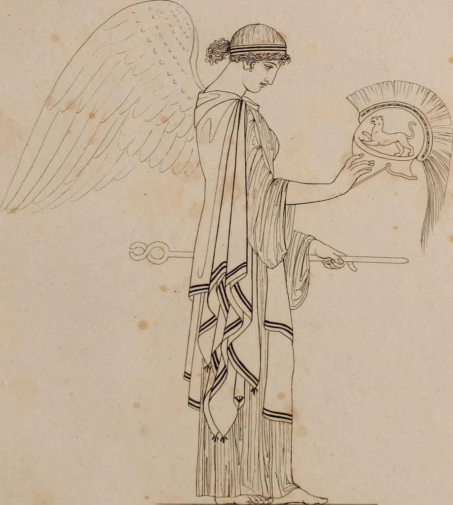 An illustration from An illustration of the Egyptian, Grecian, and Roman costume; in forty outlines, with descriptions, selected, drawn & engraved, 1810, leaf 60