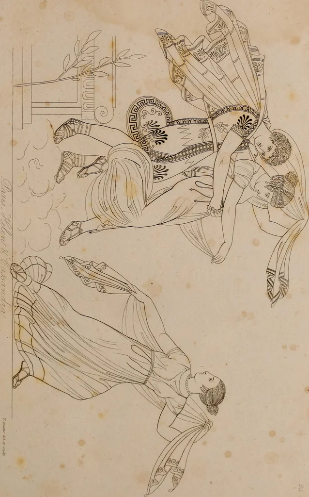 An illustration from An illustration of the Egyptian, Grecian, and Roman costume; in forty outlines, with descriptions, selected, drawn & engraved, 1810, leaf 68