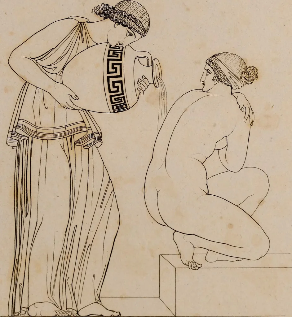 An illustration from An illustration of the Egyptian, Grecian, and Roman costume; in forty outlines, with descriptions, selected, drawn & engraved, 1810, leaf 72