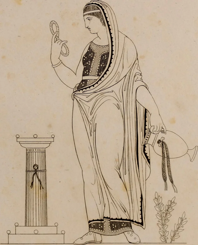 An illustration from An illustration of the Egyptian, Grecian, and Roman costume; in forty outlines, with descriptions, selected, drawn & engraved, 1810, leaf 76