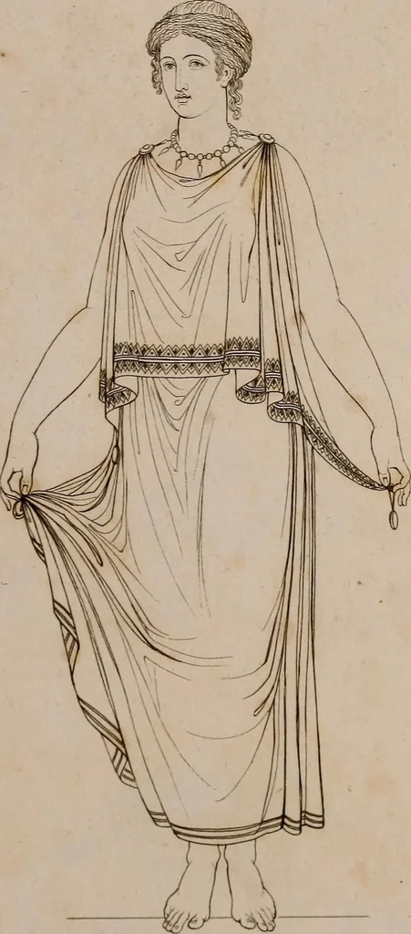 An illustration from An illustration of the Egyptian, Grecian, and Roman costume; in forty outlines, with descriptions, selected, drawn & engraved, 1810, leaf 78