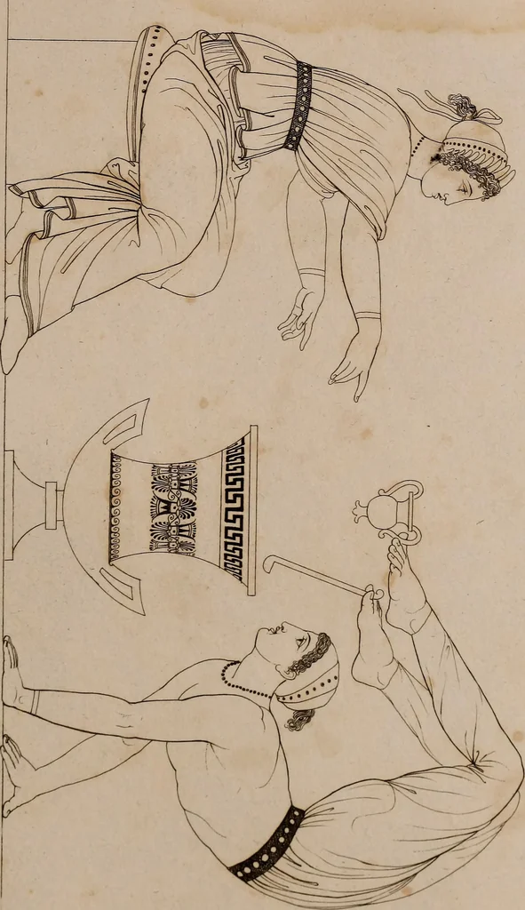 An illustration from An illustration of the Egyptian, Grecian, and Roman costume; in forty outlines, with descriptions, selected, drawn & engraved, 1810, leaf 82