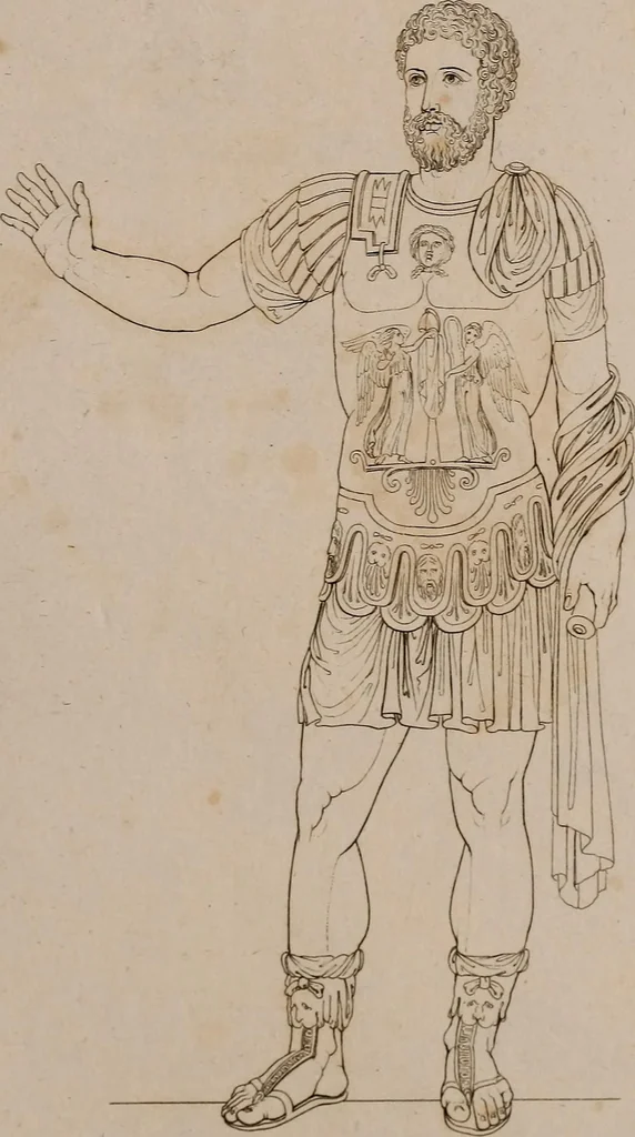 An illustration from An illustration of the Egyptian, Grecian, and Roman costume; in forty outlines, with descriptions, selected, drawn & engraved, 1810, leaf 86
