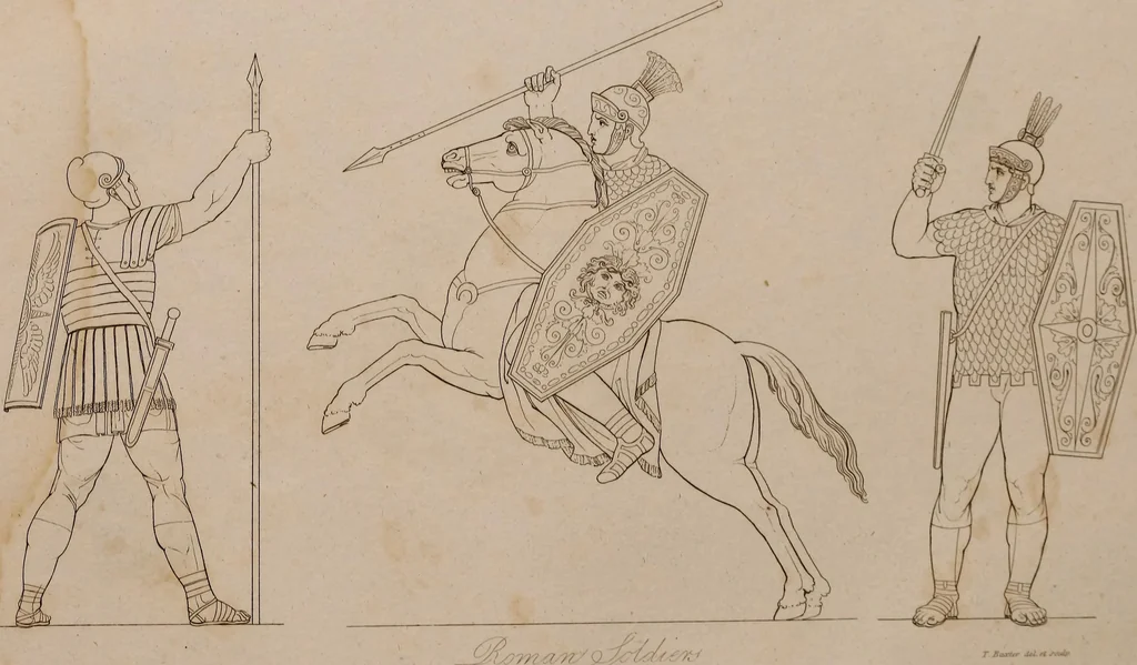An illustration from An illustration of the Egyptian, Grecian, and Roman costume; in forty outlines, with descriptions, selected, drawn & engraved, 1810, leaf 92