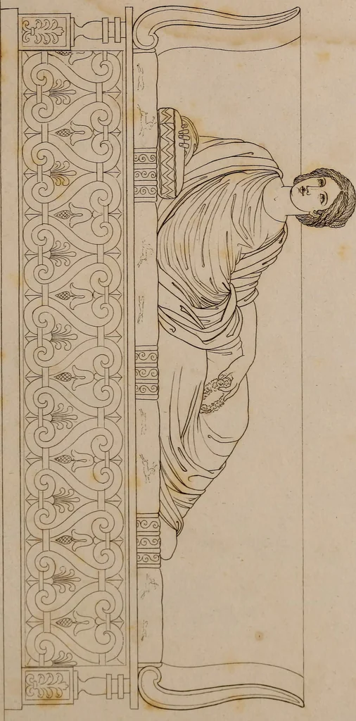An illustration from An illustration of the Egyptian, Grecian, and Roman costume; in forty outlines, with descriptions, selected, drawn & engraved, 1810, leaf 96