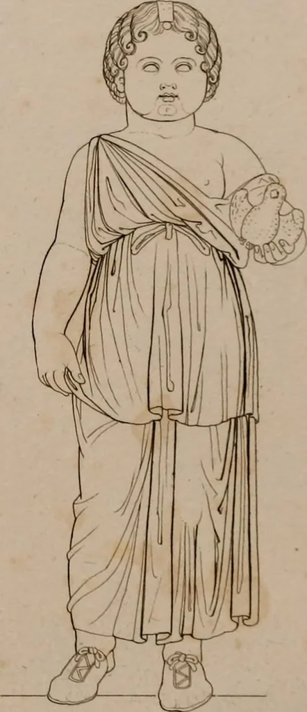 An illustration from An illustration of the Egyptian, Grecian, and Roman costume; in forty outlines, with descriptions, selected, drawn & engraved, 1810, leaf 98