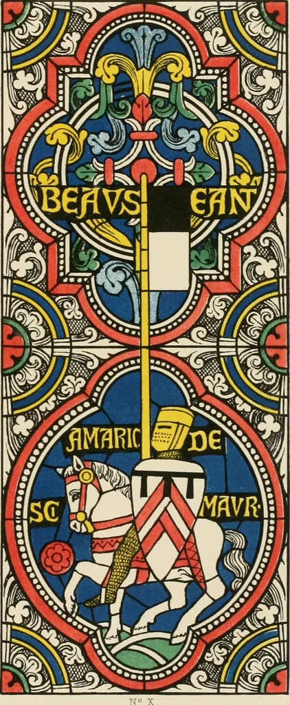 An illustration from Illustrations of the architectural ornaments and embellishments and painted glass of the Temple Church, London, 1845, leaf 28