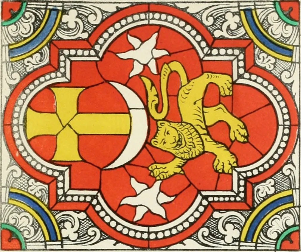 An illustration from Illustrations of the architectural ornaments and embellishments and painted glass of the Temple Church, London, 1845, leaf 30