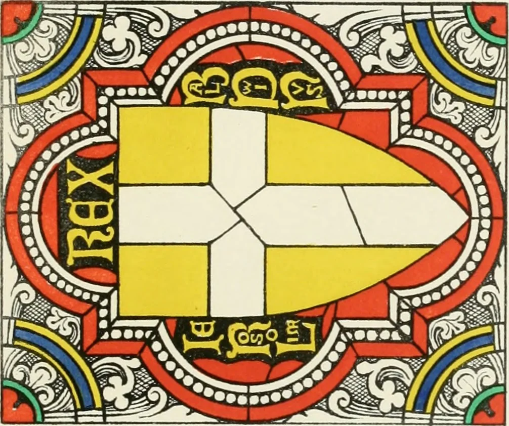 An illustration from Illustrations of the architectural ornaments and embellishments and painted glass of the Temple Church, London, 1845, leaf 30