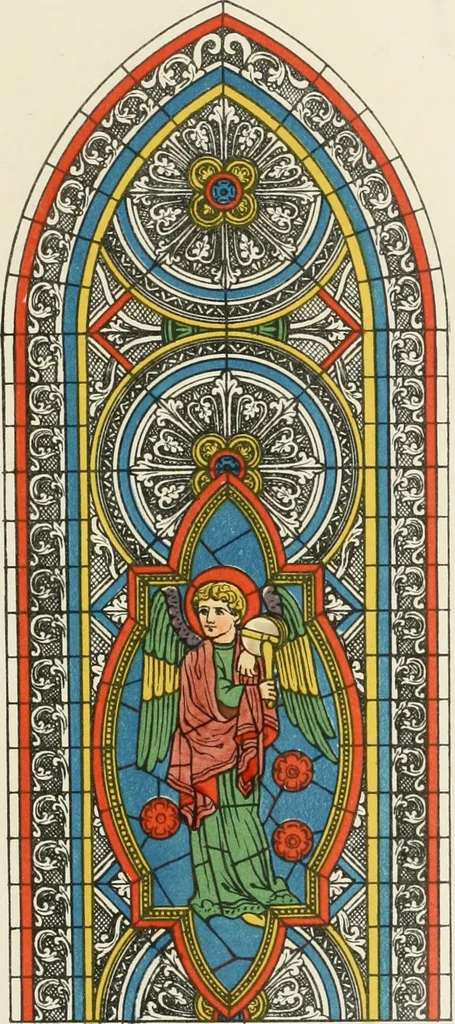 An illustration from Illustrations of the architectural ornaments and embellishments and painted glass of the Temple Church, London, 1845, leaf 40
