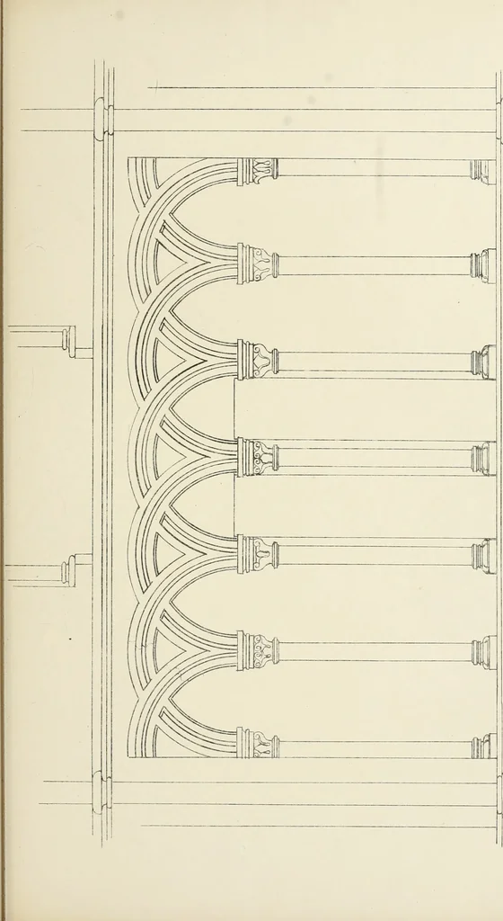 An illustration from Illustrations of the architectural ornaments and embellishments and painted glass of the Temple Church, London, 1845, leaf 76