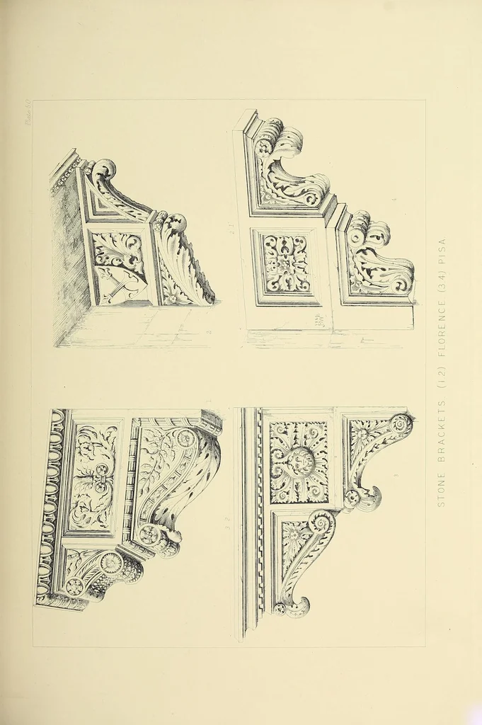 An illustration from Illustrations of architecture and ornament. Drawn and etched on copper, 1865, leaf 131