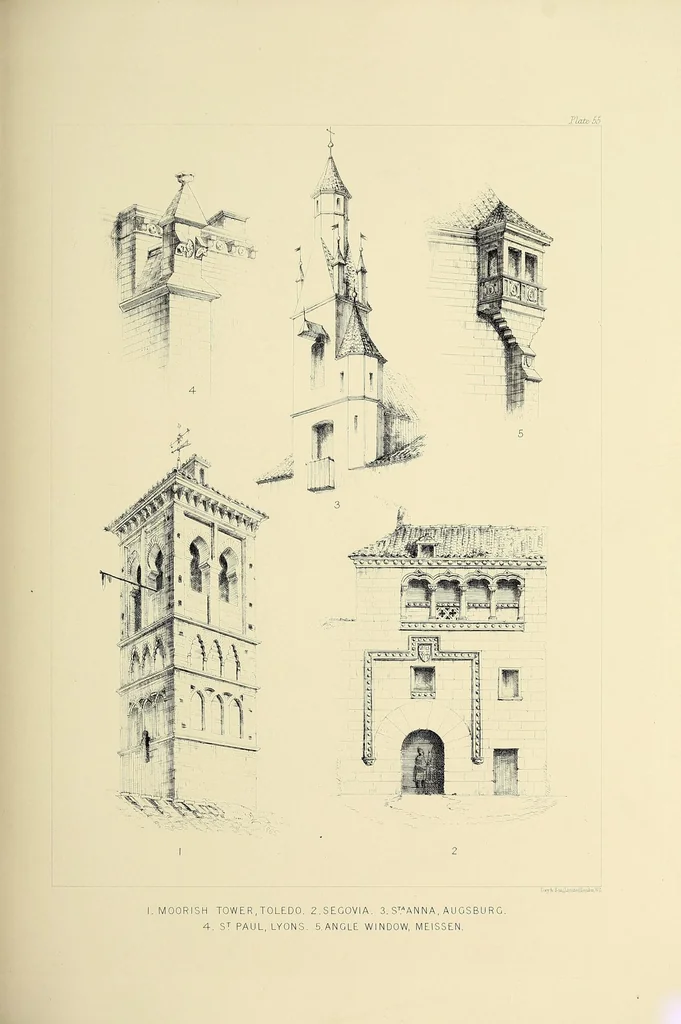 An illustration from Illustrations of architecture and ornament. Drawn and etched on copper, 1865, leaf 141