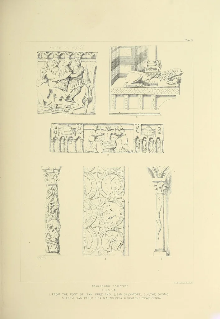 An illustration from Illustrations of architecture and ornament. Drawn and etched on copper, 1865, leaf 61