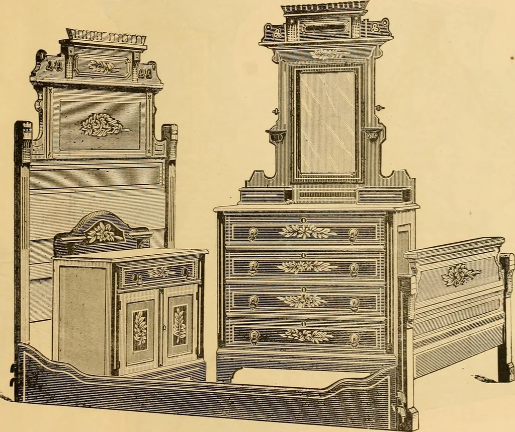 An illustration from Illustrations of cottage furniture., 1882, leaf 10