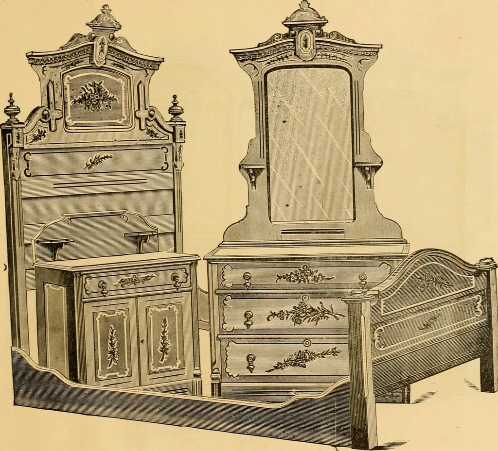 An illustration from Illustrations of cottage furniture., 1882, leaf 14