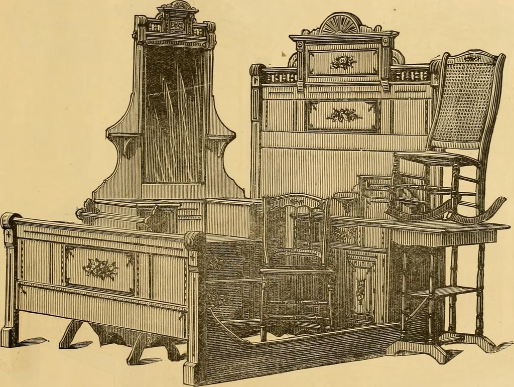 An illustration from Illustrations of cottage furniture., 1882, leaf 16