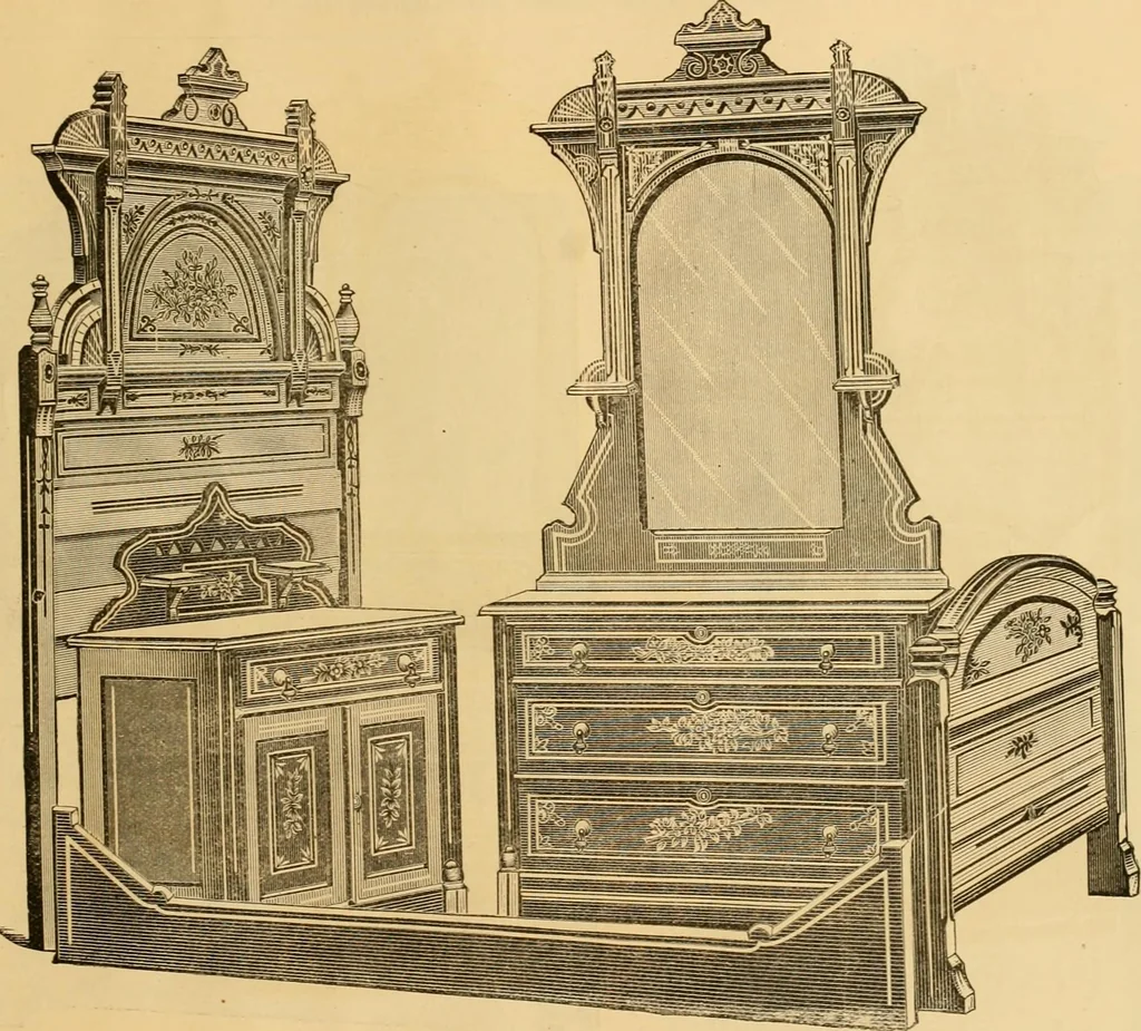 An illustration from Illustrations of cottage furniture., 1882, leaf 18