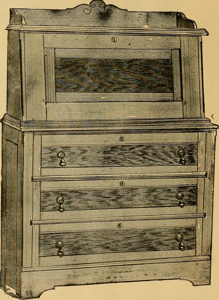 An illustration from Illustrations of cottage furniture., 1882, leaf 19
