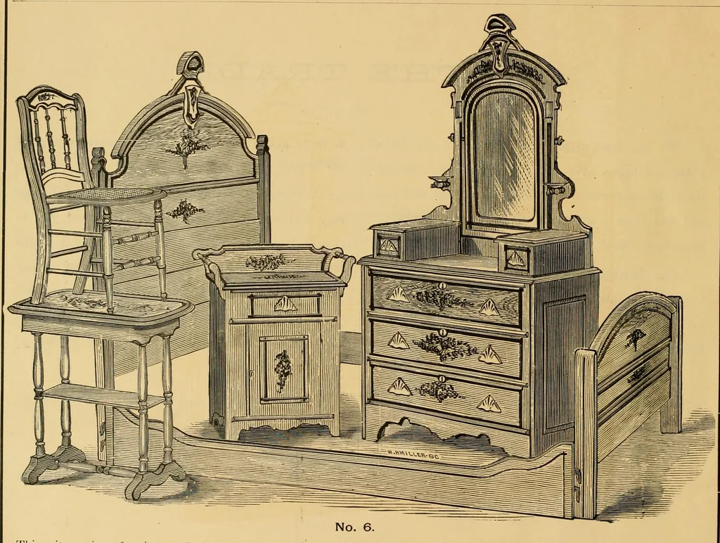 An illustration from Illustrations of cottage furniture., 1882, leaf 5