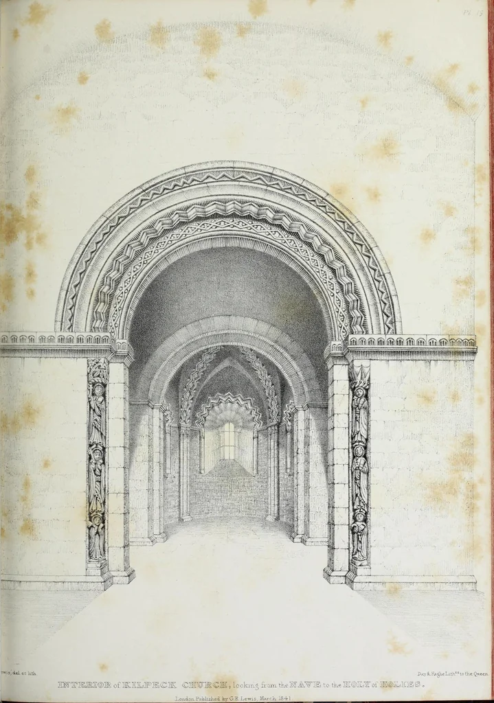 An illustration from Illustrations of Kilpeck church, Herefordshire : in a series of drawings made on the spot, with an essay On ecclesiastical design, and a descriptive interpretation, 1842, leaf 109