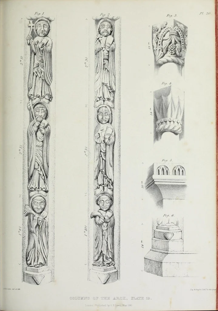 An illustration from Illustrations of Kilpeck church, Herefordshire : in a series of drawings made on the spot, with an essay On ecclesiastical design, and a descriptive interpretation, 1842, leaf 111