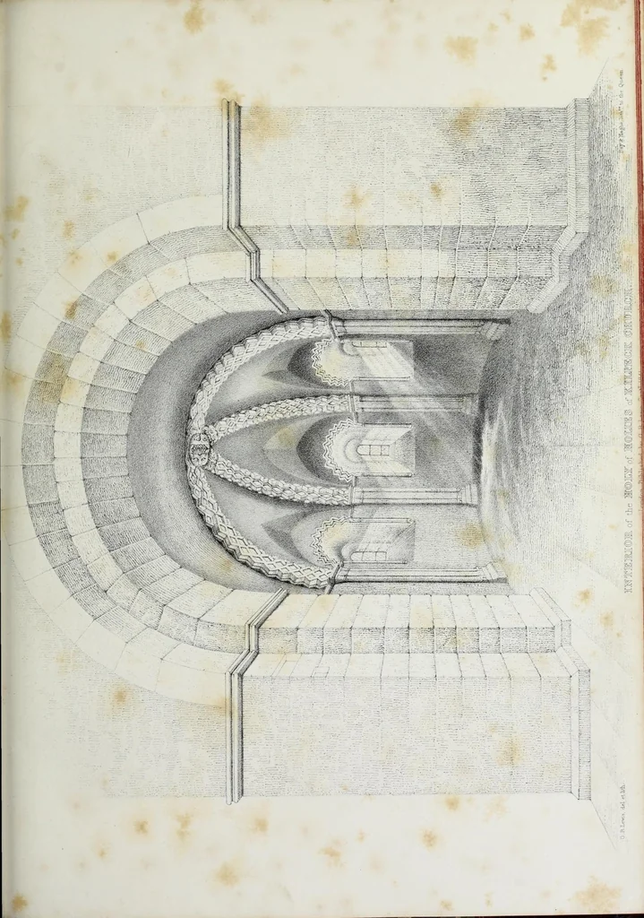 An illustration from Illustrations of Kilpeck church, Herefordshire : in a series of drawings made on the spot, with an essay On ecclesiastical design, and a descriptive interpretation, 1842, leaf 117