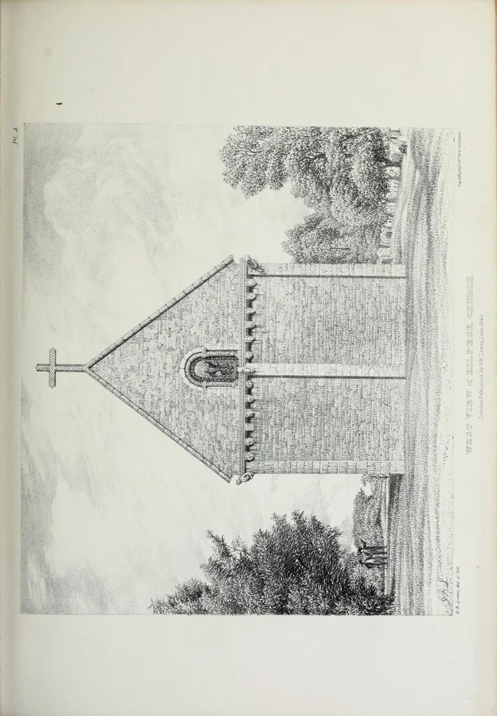 An illustration from Illustrations of Kilpeck church, Herefordshire : in a series of drawings made on the spot, with an essay On ecclesiastical design, and a descriptive interpretation, 1842, leaf 79