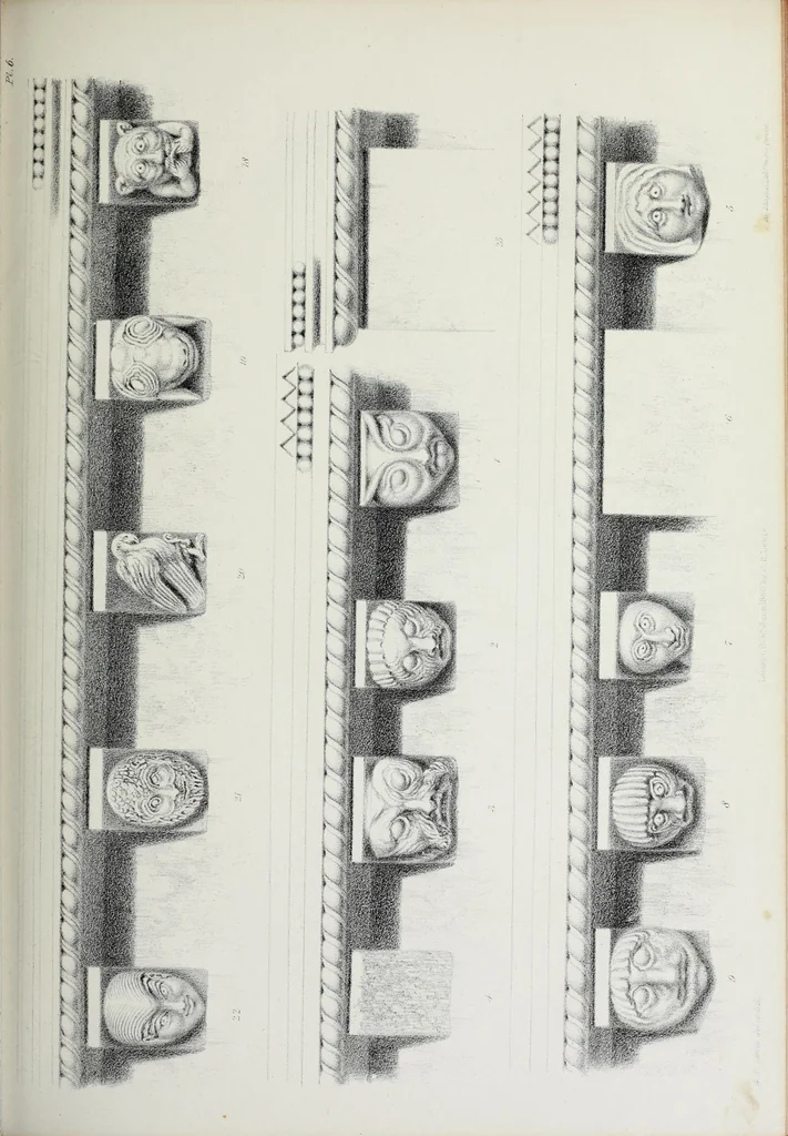 An illustration from Illustrations of Kilpeck church, Herefordshire : in a series of drawings made on the spot, with an essay On ecclesiastical design, and a descriptive interpretation, 1842, leaf 83