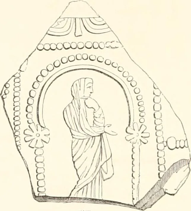 An illustration from Illustrations of the remains of Roman art, in Cirencester, the site of antient Corinium, 1850, leaf 139