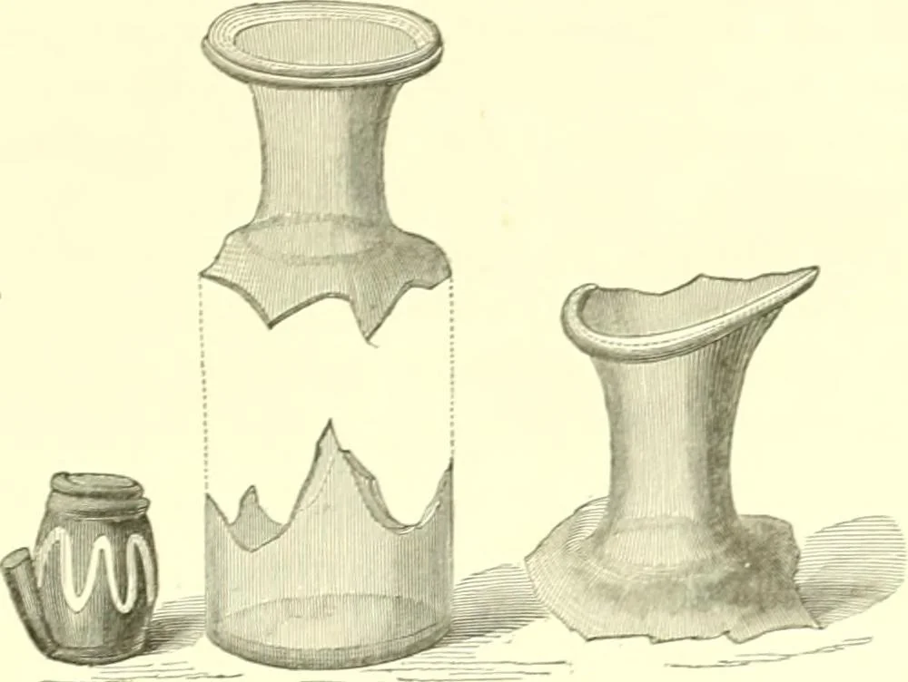 An illustration from Illustrations of the remains of Roman art, in Cirencester, the site of antient Corinium, 1850, leaf 148