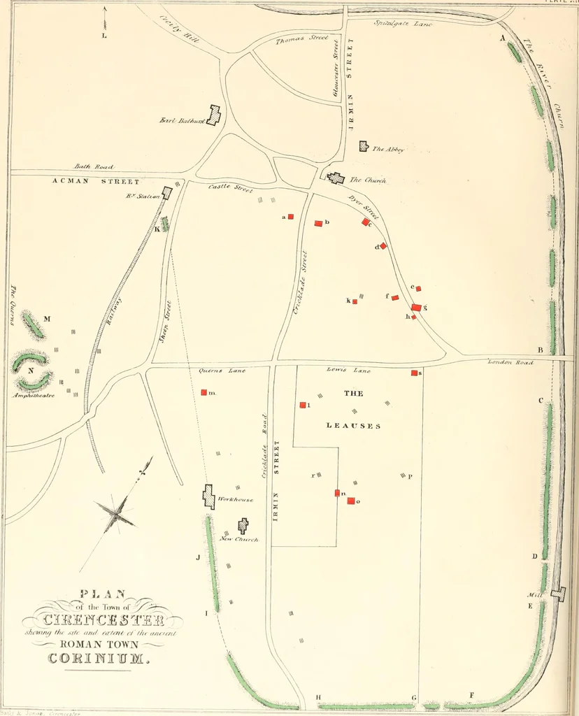 An illustration from Illustrations of the remains of Roman art, in Cirencester, the site of antient Corinium, 1850, leaf 37