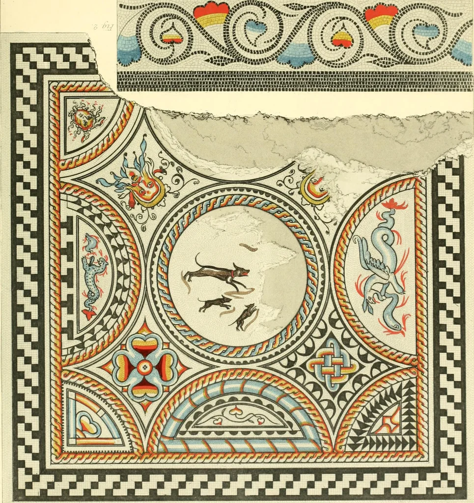 An illustration from Illustrations of the remains of Roman art, in Cirencester, the site of antient Corinium, 1850, leaf 70