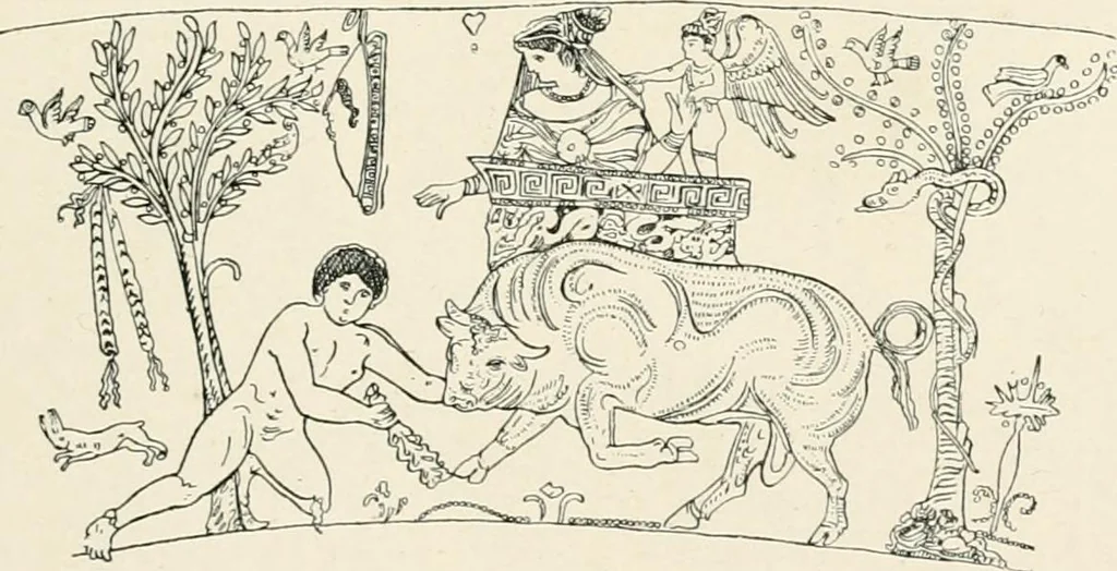 An illustration from Illustrations of school classics, arranged and described, 1903, leaf 150