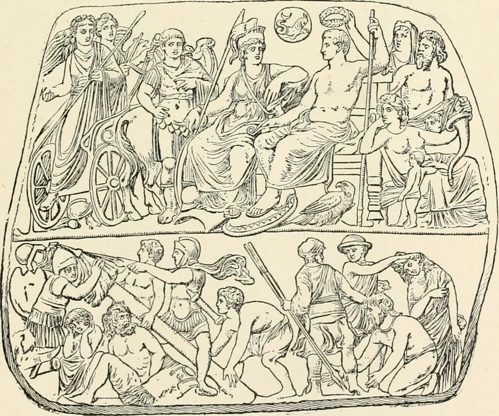 An illustration from Illustrations of school classics, arranged and described, 1903, leaf 290