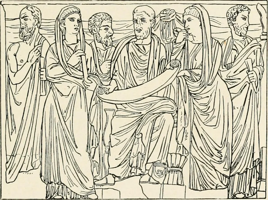 An illustration from Illustrations of school classics, arranged and described, 1903, leaf 386