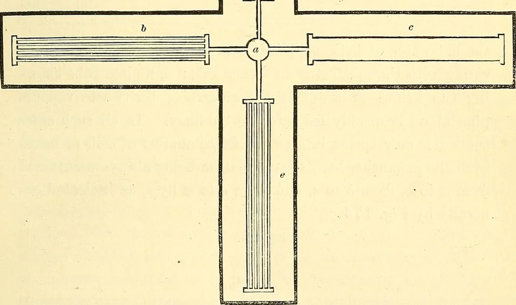 An illustration from Illustrations of the theory and practice of ventilation : with remarks on warming, exclusive lighting, and the communication of sound, 1844, leaf 274