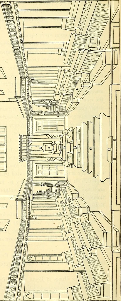 An illustration from Illustrations of the theory and practice of ventilation : with remarks on warming, exclusive lighting, and the communication of sound, 1844, leaf 313