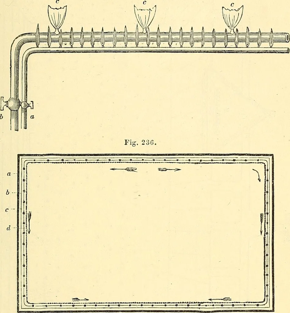 An illustration from Illustrations of the theory and practice of ventilation : with remarks on warming, exclusive lighting, and the communication of sound, 1844, leaf 330