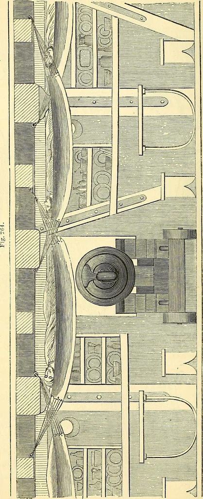 An illustration from Illustrations of the theory and practice of ventilation : with remarks on warming, exclusive lighting, and the communication of sound, 1844, leaf 381
