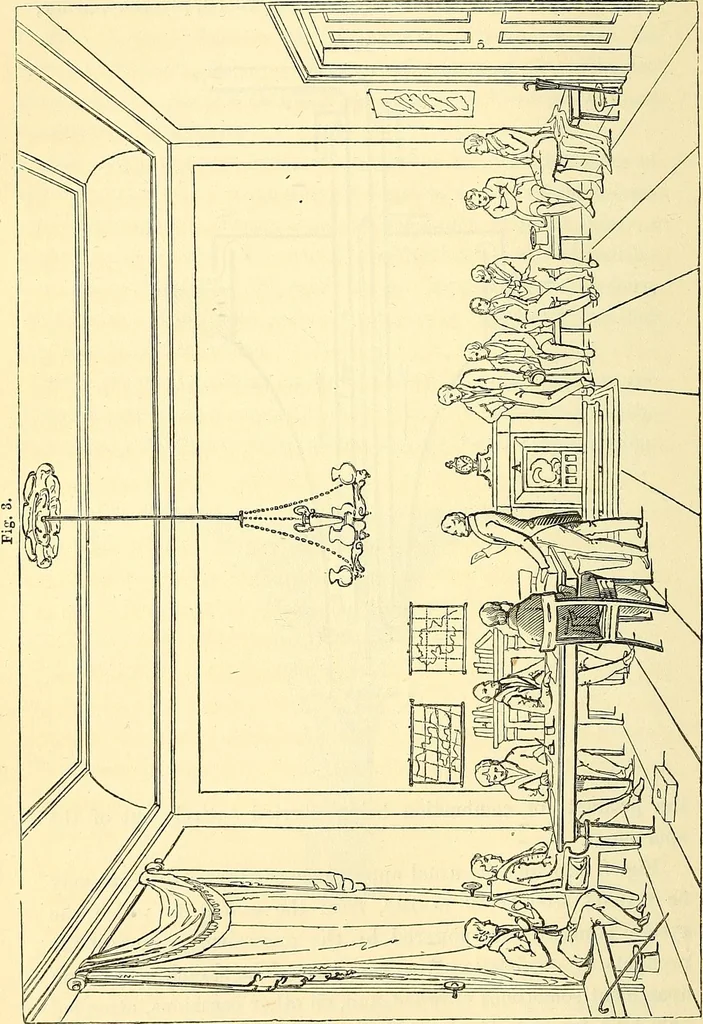 An illustration from Illustrations of the theory and practice of ventilation : with remarks on warming, exclusive lighting, and the communication of sound, 1844, leaf 57