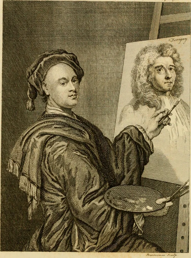 An illustration from An illustrative supplement to Pilkington's Dictionary of painters : consisting of biographical sketches, and one hundred and thirty-nine portraits, 1805, leaf 233