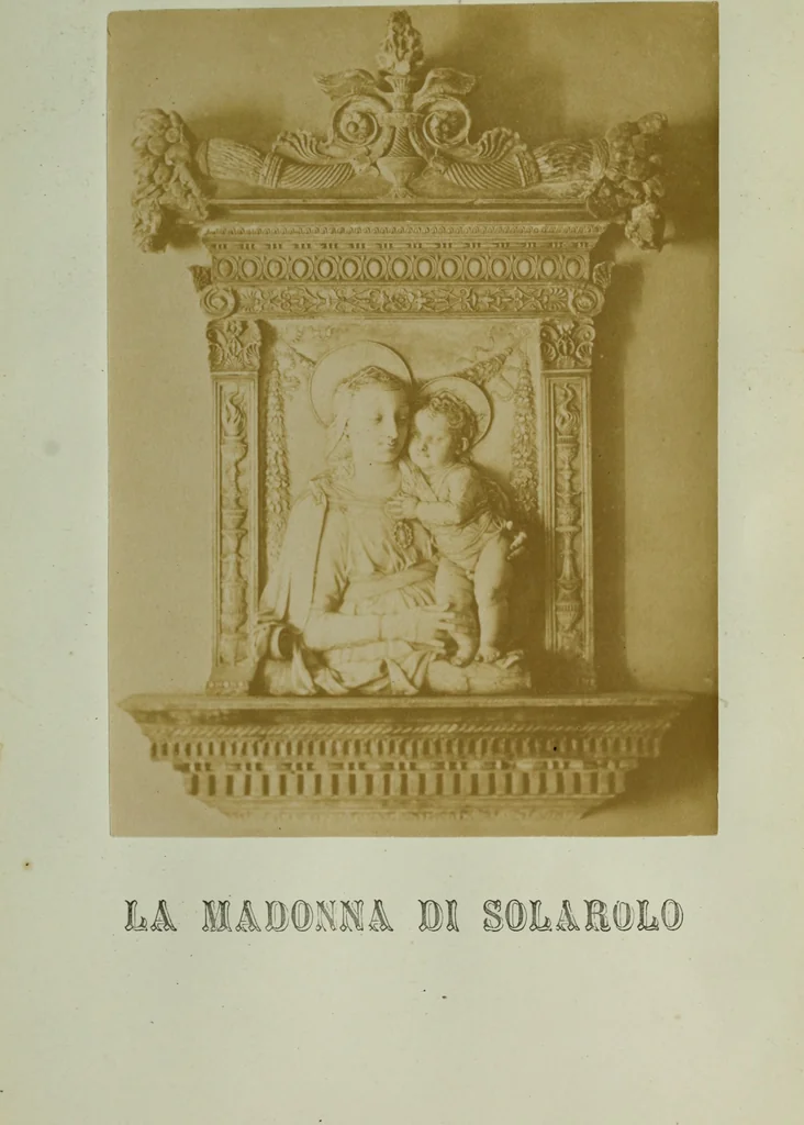 An illustration from Illustrazione d'una scultura donatellesca esistente a Solarolo di Romagna : preceduta da un cenno storico di questo castello, 1886, leaf 24