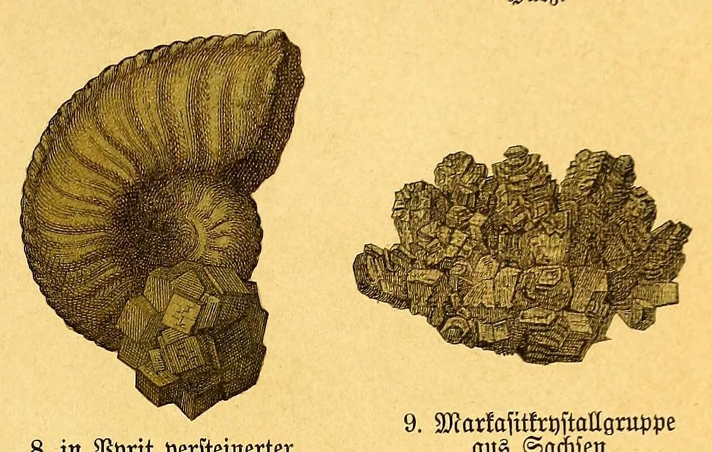 An illustration from Illustrierte Mineralogie, 1888, leaf 115