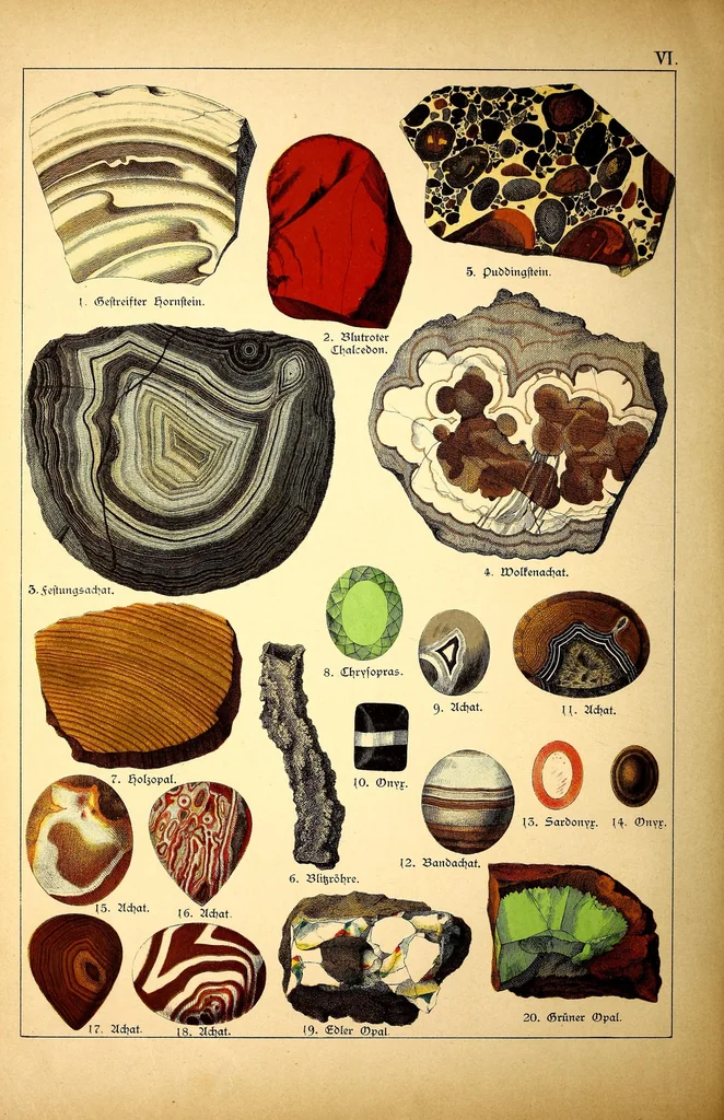 An illustration from Illustrierte Mineralogie, 1888, leaf 52