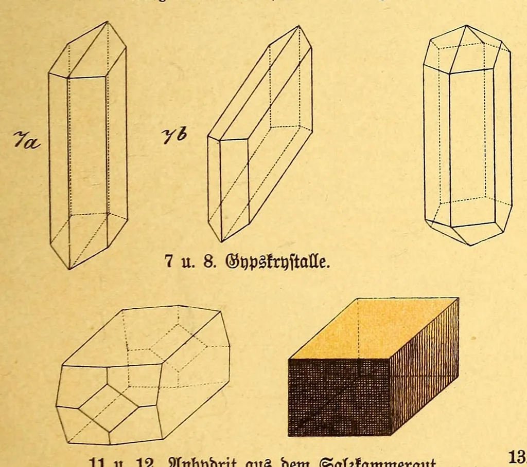 An illustration from Illustrierte Mineralogie, 1888, leaf 75