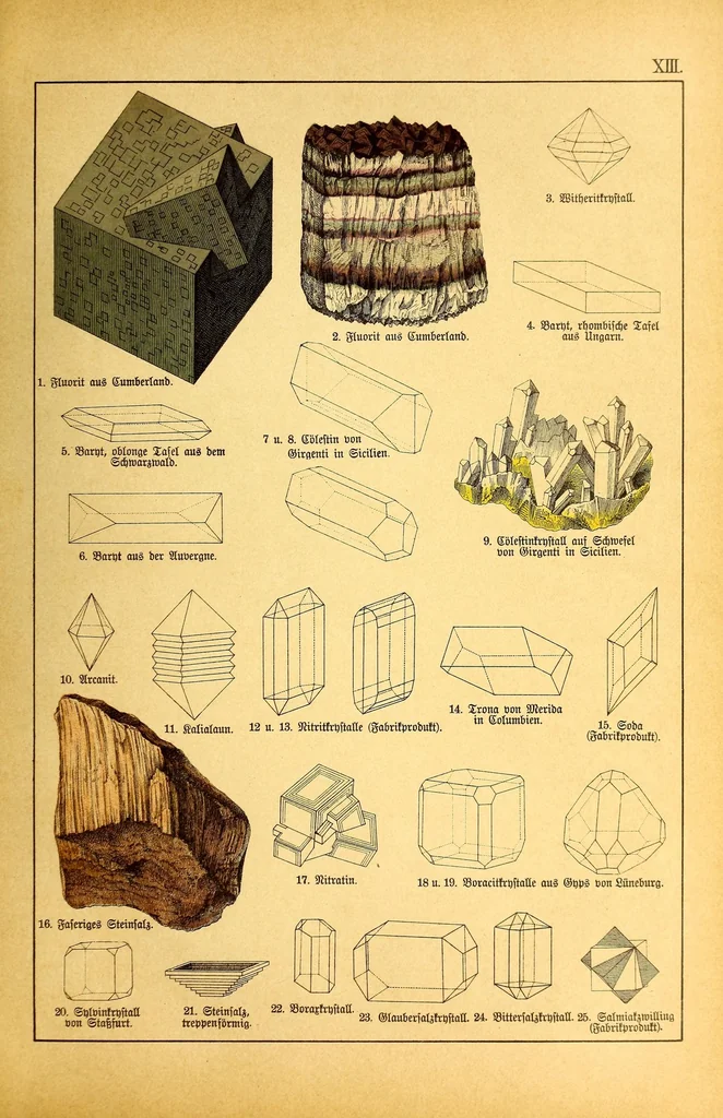 An illustration from Illustrierte Mineralogie, 1888, leaf 79